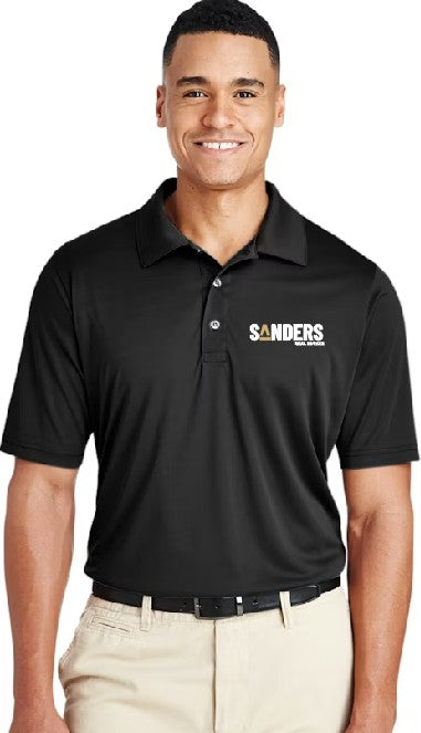 Black Short Sleeve Polo Embroidered - Male