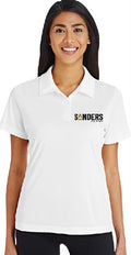 Polo Collared Women's Shirt White Short Sleeve