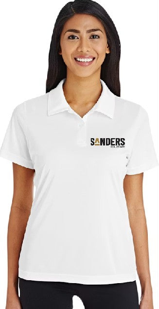 Polo Collared Women's Shirt White Short Sleeve